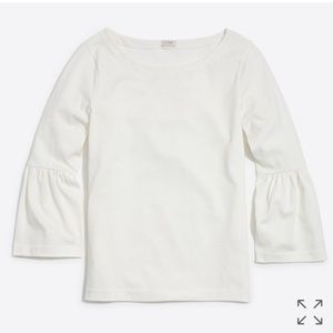 White bell sleeve tee shirt
